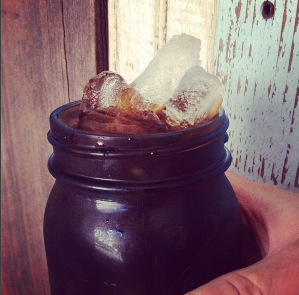 Cold brew coffee and donuts