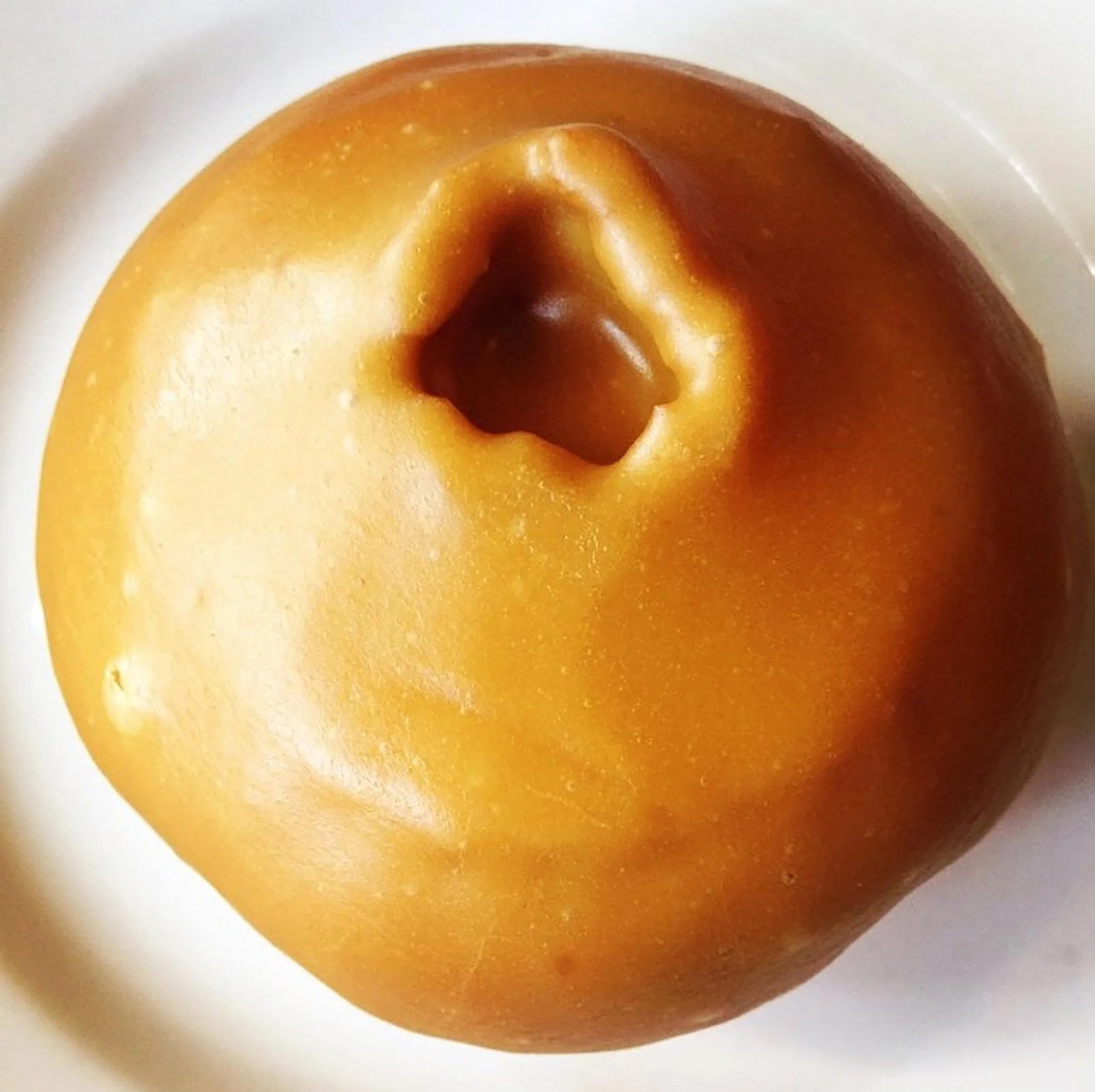 Salted caramel vegan donut